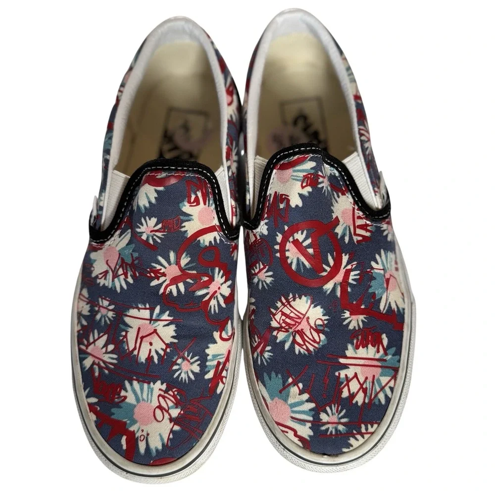Vans‎ Slip On Shoes Floral Graffiti Print Womens Size 6